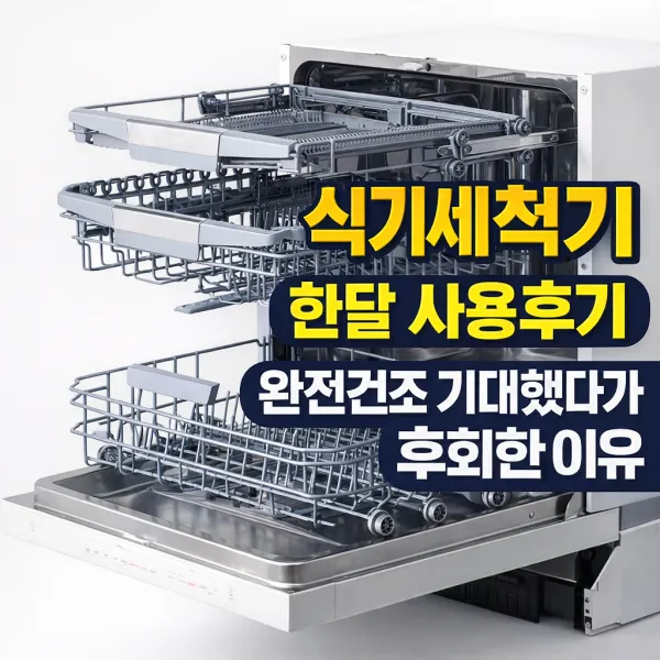 가정용 식기세척기 한달 사용후기: 완전건조 기대하면 후회하는 이유
