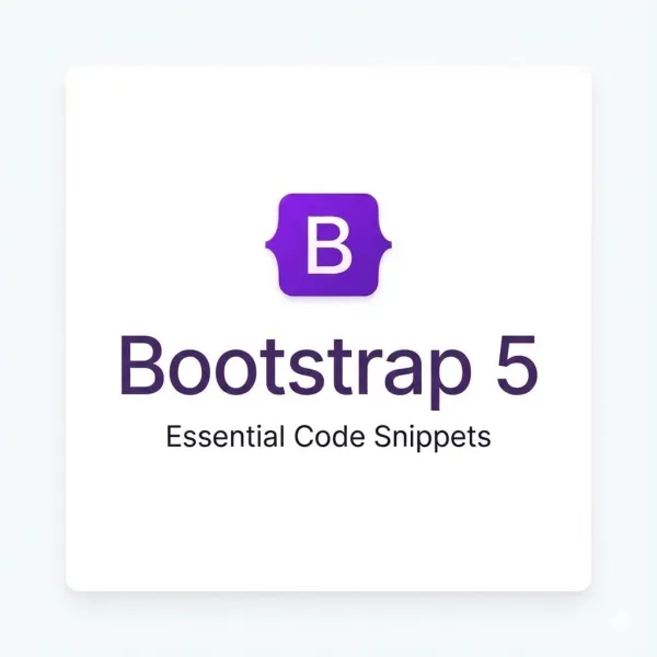 실무자를 위한 Bootstrap 5 필수 코드 스니펫 모음