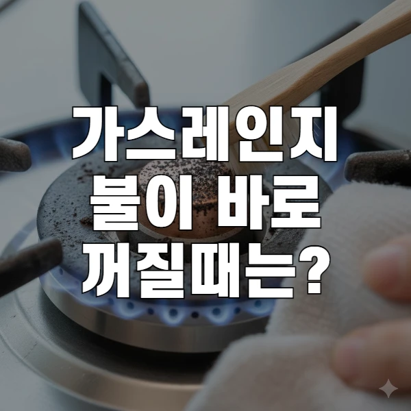 3구 가스레인지 한 곳만 불이 자꾸 꺼질 때 해결하는 방법