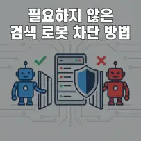 내 사이트가 느려지는 이유, 불필요한 검색 로봇 막는 방법