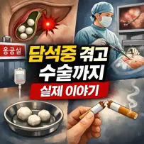 쓸개 담석증 통증과 원인 그리고 수술 후기